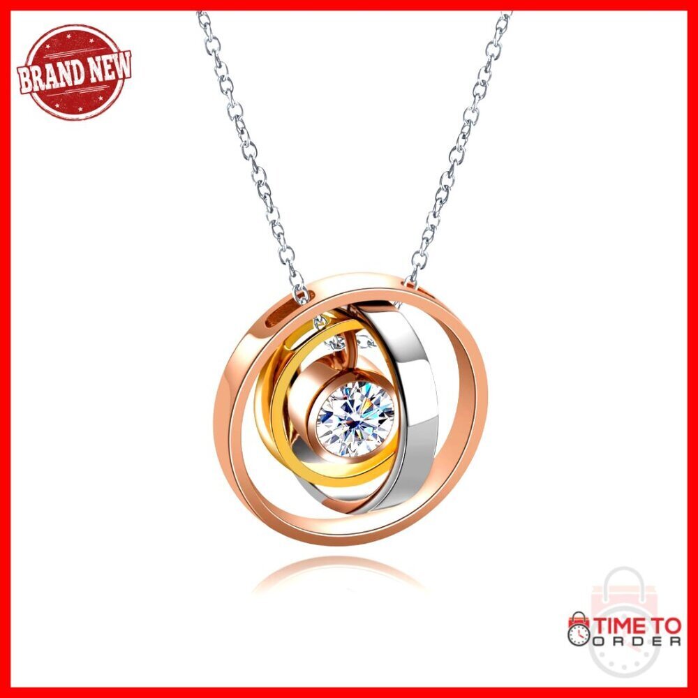 Sterling Silver Moissanite Pendant Necklace with Certificate, 40+2+3cm Chain